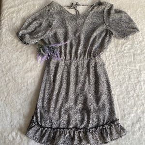 Black and white printed dress